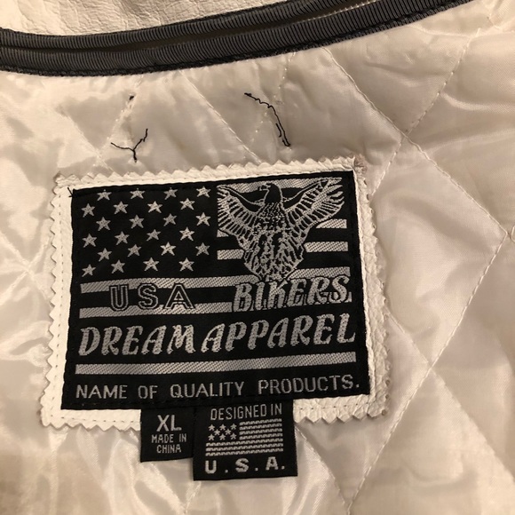 Dream Apparel White and Pink Leather Jacket - Picture 2 of 2